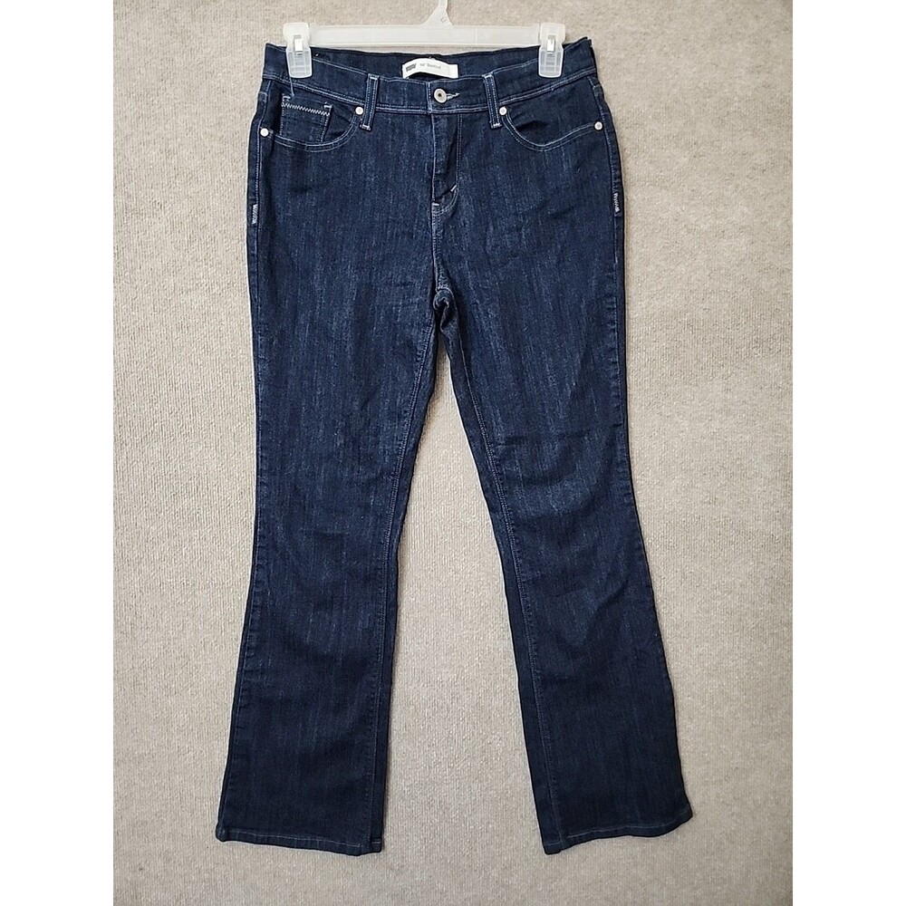 Levis 515 Bootcut Jeans Womens 10 Blue Dark Wash Stretch